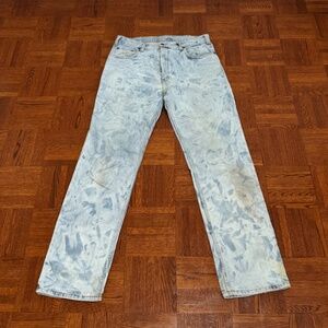 Denver Hayes Blue Bleached Men's Jeans W34 L32
